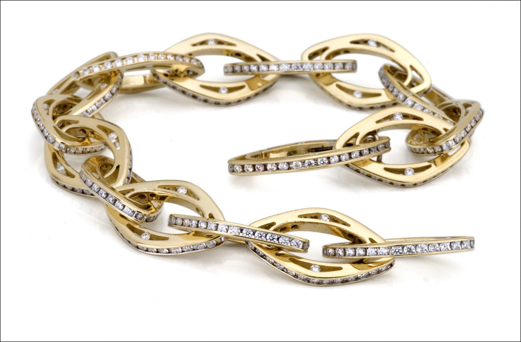 N. Viewpoint All Diamond Link Bracelet #4527.6d