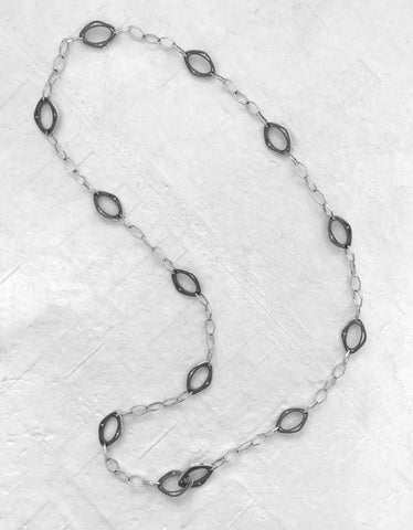 SS4836D/O Oval Long Strand Necklace, Viewpoint Eclipse Collection