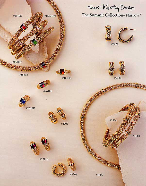 Summit Collection - Narrow Gold Mesh Collection