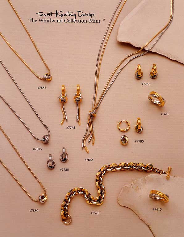 Whirlwind Collection Mini Two Toned Gold, Diamonds