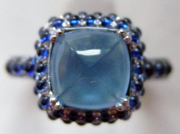 Petit Point Collection Cabochon Sapphire & Blue Topaz SMALL Ring