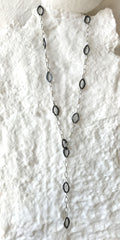 Diamond necklace clasped to form a "Y" version 3.