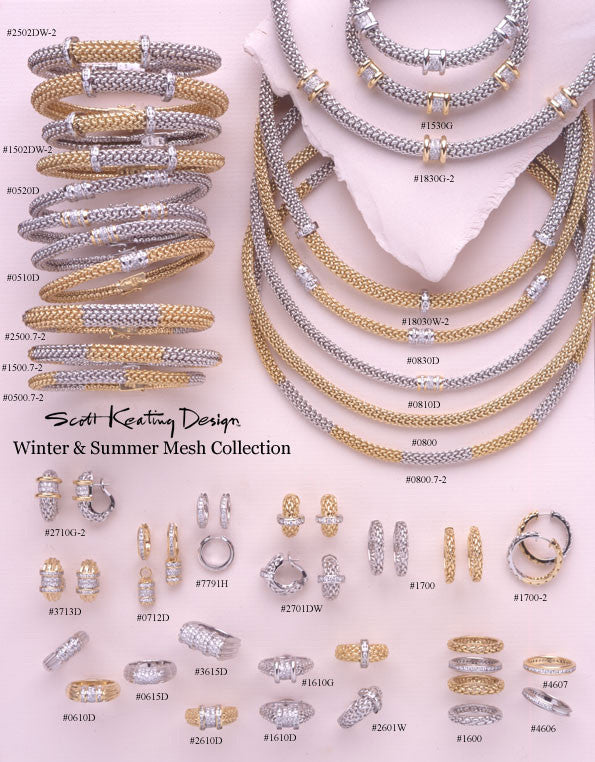 Summit Mesh Collection Two Tone Gold Diamonds
