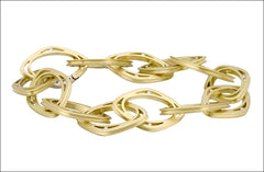 N. Viewpoint Gold Link Diamond Bracelet #4520.9d